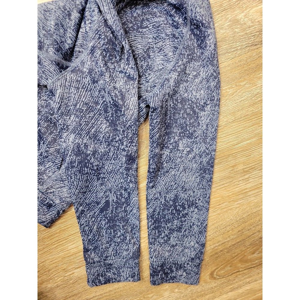 Adidas Youth Boys Pullover Hooded 2Tone Blue Sweatshirt Size 7 Logo Fleece Lined - Picture 6 of 10